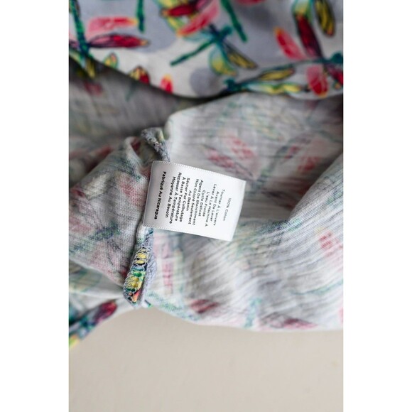 Talbots 1X Dragonfly print short sleeve T-shirt top cotton - Picture 7 of 7